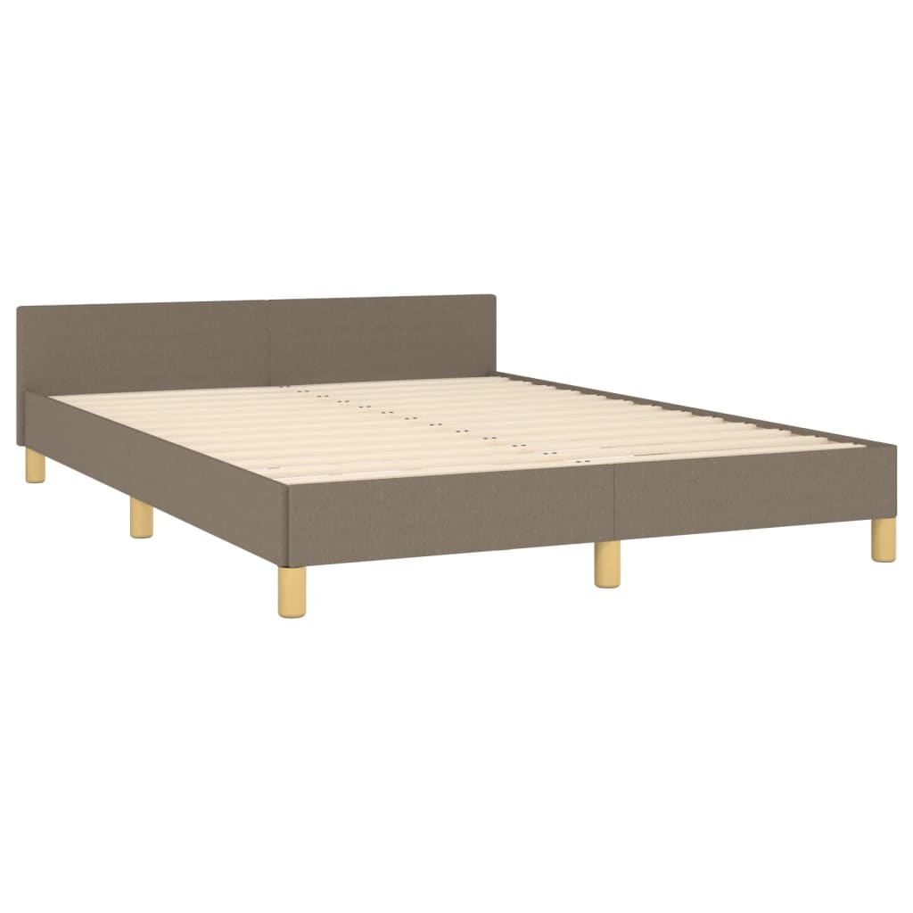 Bedframe zonder matras stof taupe 140x200 cm is nu te koop bij PeponiXL, paradijselijk wonen!