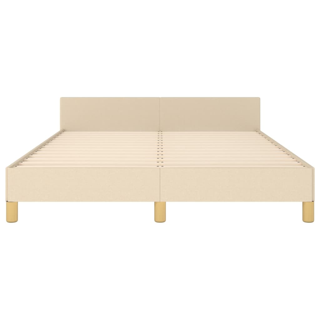 Bedframe zonder matras stof crèmekleurig 140x200 cm is nu te koop bij PeponiXL, paradijselijk wonen!