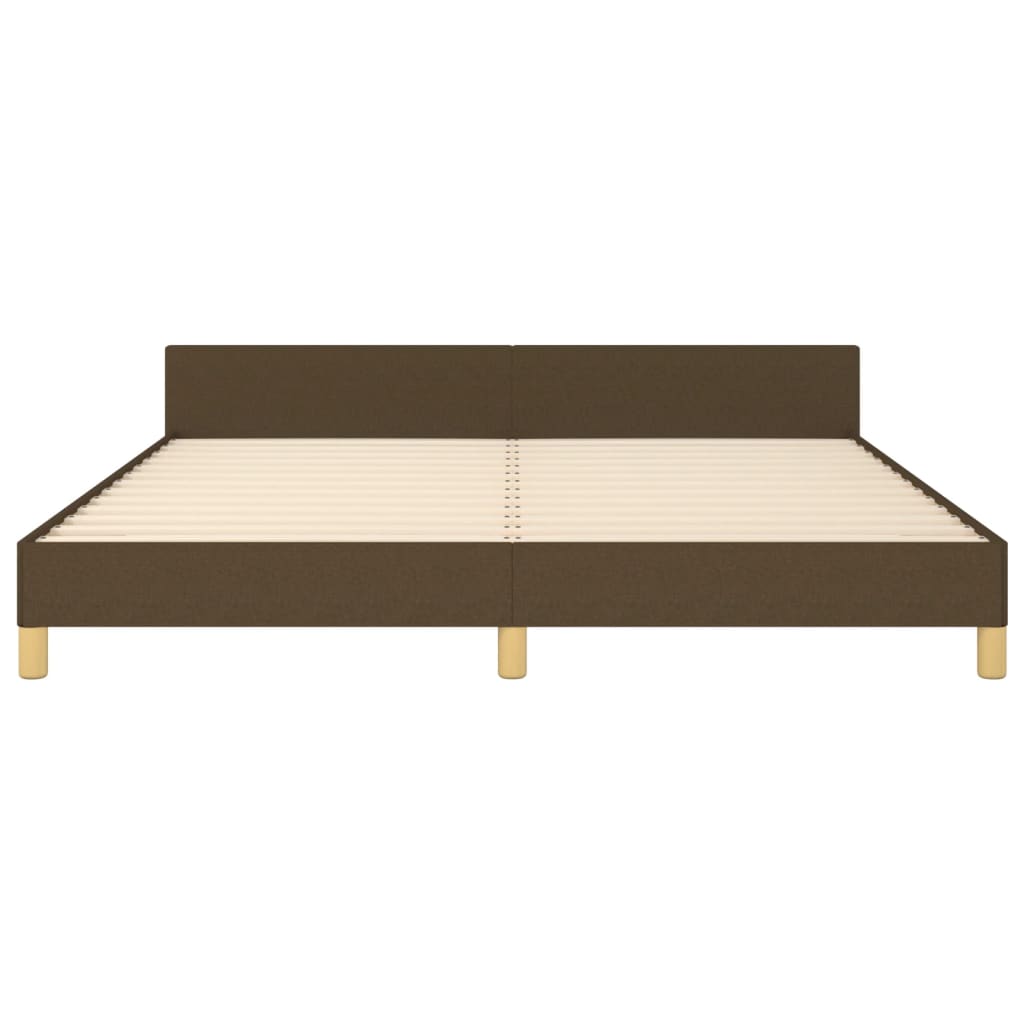 Bedframe zonder matras stof donkerbruin 160x200 cm is nu te koop bij PeponiXL, paradijselijk wonen!