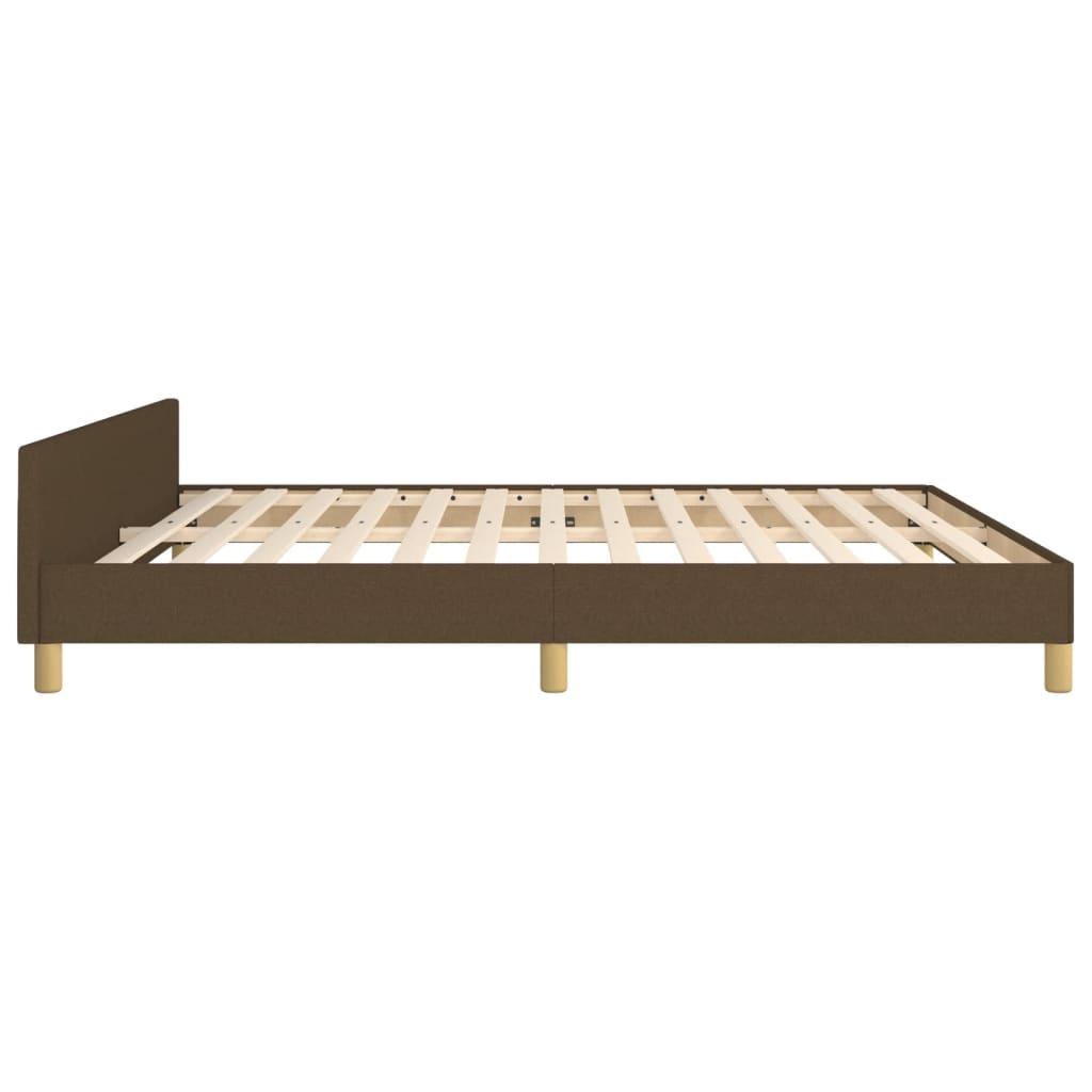 Bedframe zonder matras stof donkerbruin 160x200 cm is nu te koop bij PeponiXL, paradijselijk wonen!