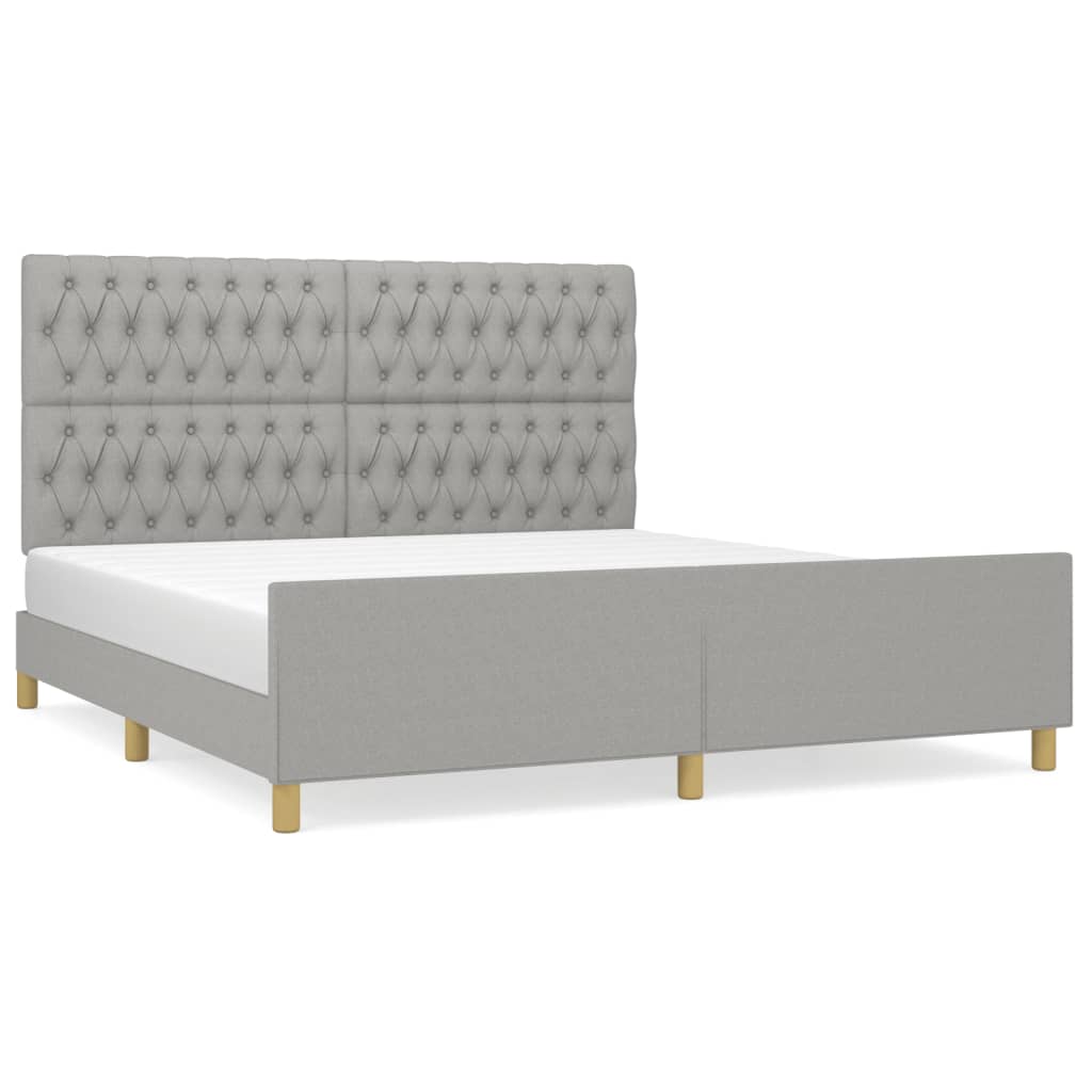 Bedframe zonder matras stof lichtgrijs 180x200 cm is nu te koop bij PeponiXL, paradijselijk wonen!