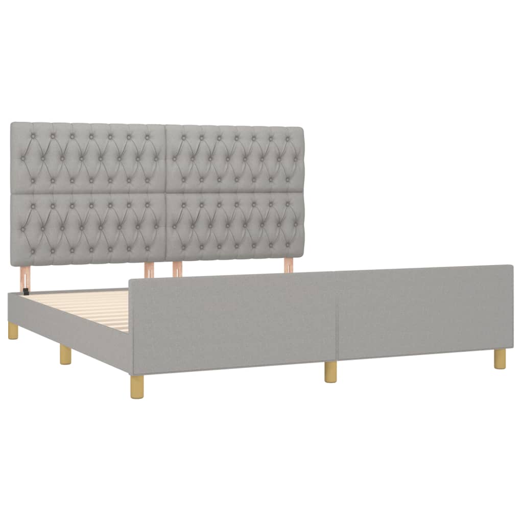Bedframe zonder matras stof lichtgrijs 180x200 cm is nu te koop bij PeponiXL, paradijselijk wonen!