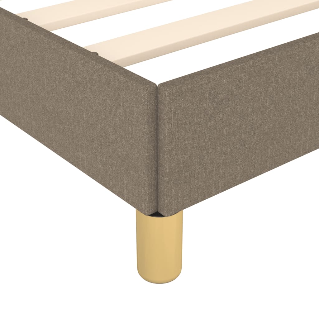 Bedframe met hoofdeinde stof taupe 90x190 cm is nu te koop bij PeponiXL, paradijselijk wonen!
