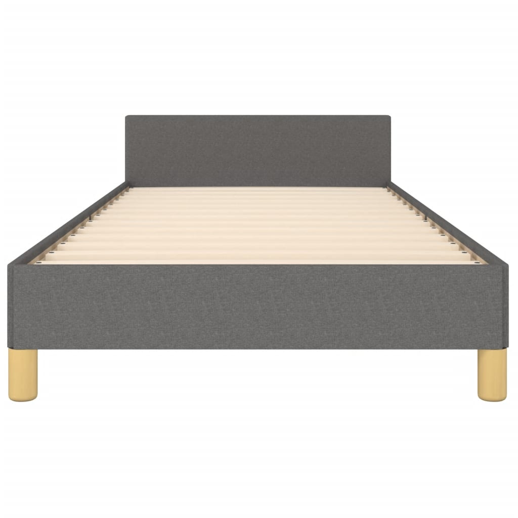 Bedframe zonder matras 100x200 cm stof donkergrijs is nu te koop bij PeponiXL, paradijselijk wonen!