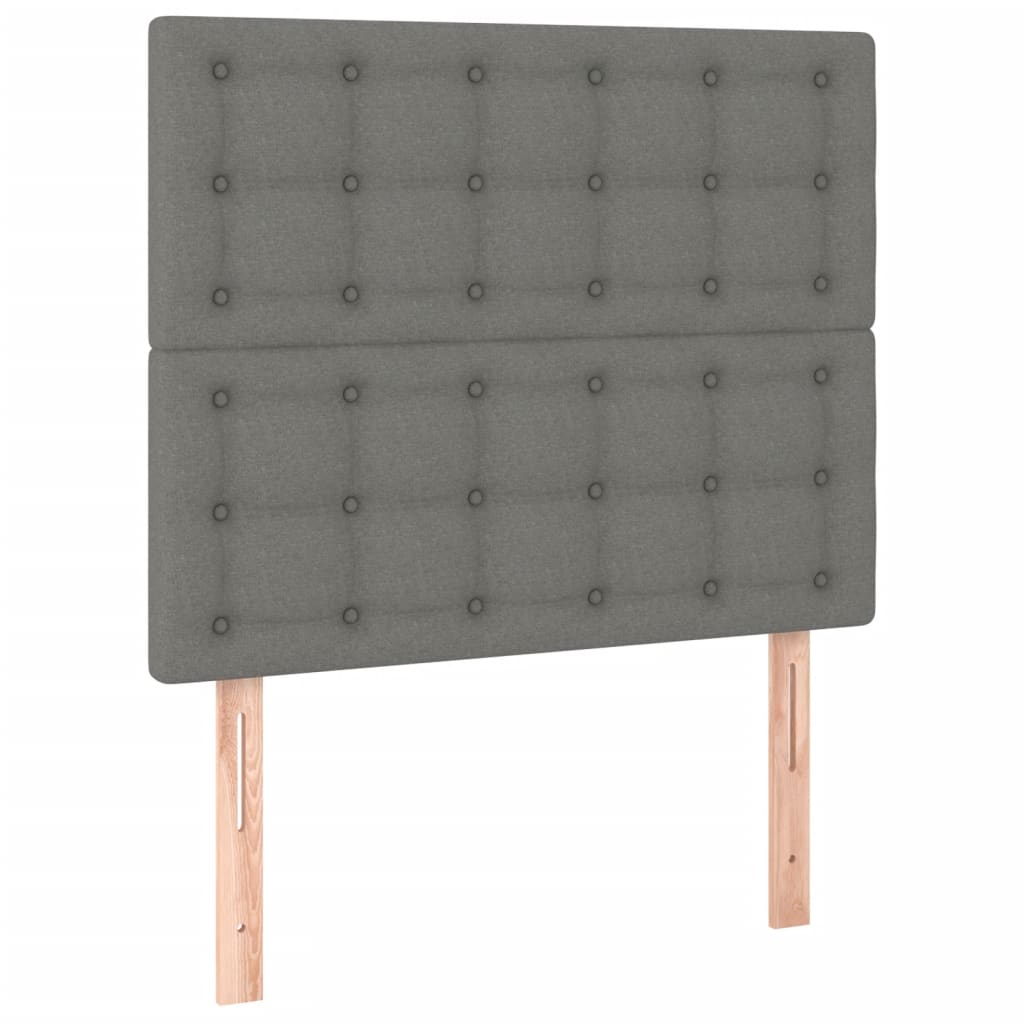 Bedframe zonder matras 100x200 cm stof donkergrijs is nu te koop bij PeponiXL, paradijselijk wonen!