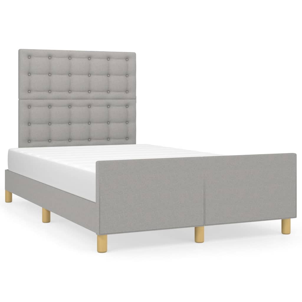 Bedframe zonder matras 120x200 cm stof lichtgrijs is nu te koop bij PeponiXL, paradijselijk wonen!