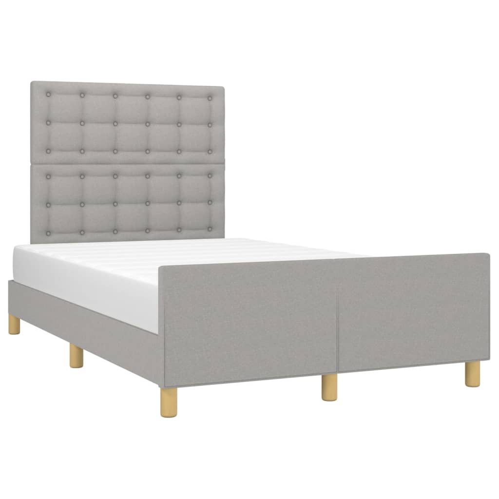 Bedframe zonder matras 120x200 cm stof lichtgrijs is nu te koop bij PeponiXL, paradijselijk wonen!