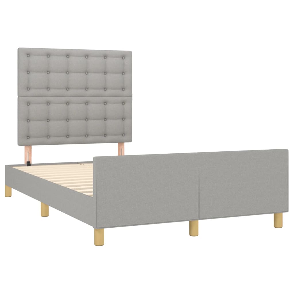 Bedframe zonder matras 120x200 cm stof lichtgrijs is nu te koop bij PeponiXL, paradijselijk wonen!