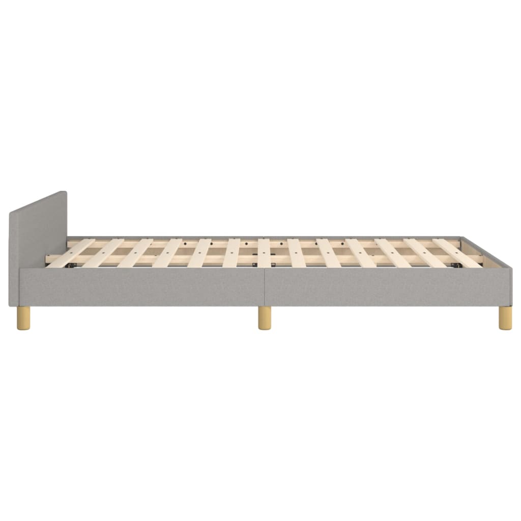 Bedframe zonder matras 120x200 cm stof lichtgrijs is nu te koop bij PeponiXL, paradijselijk wonen!