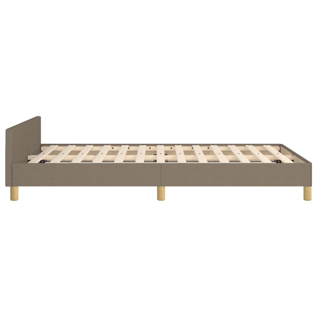 Bedframe zonder matras 120x200 cm stof taupe is nu te koop bij PeponiXL, paradijselijk wonen!