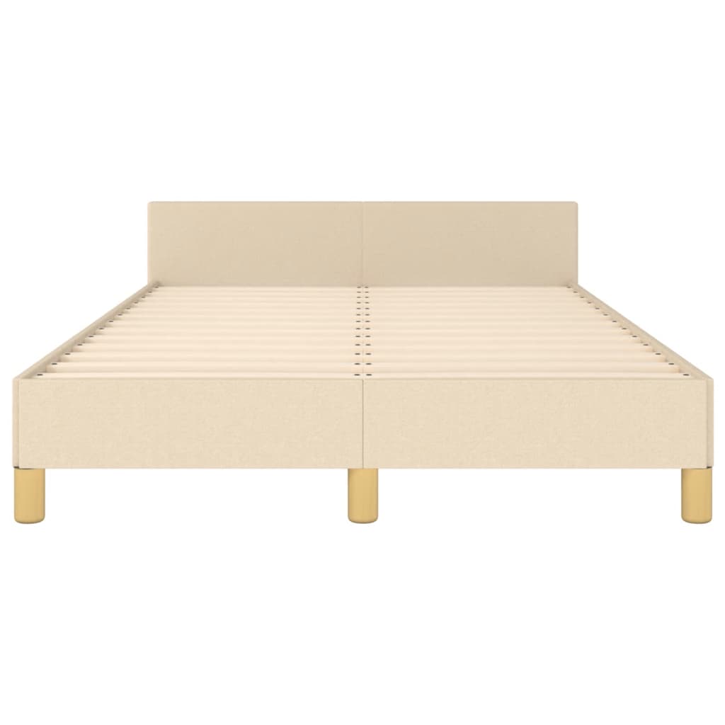 Bedframe zonder matras 120x200 cm stof crèmekleurig is nu te koop bij PeponiXL, paradijselijk wonen!