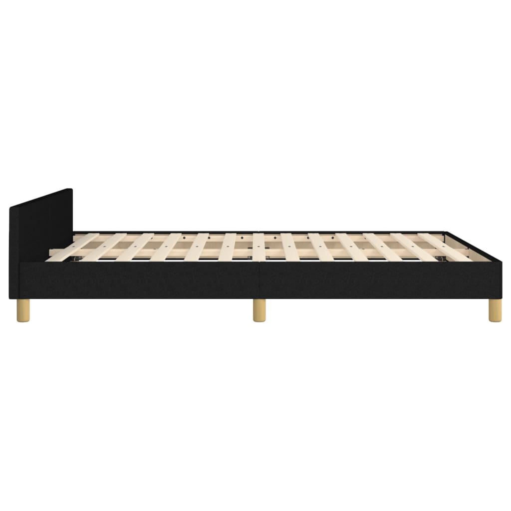 Bedframe zonder matras stof zwart 140x190 cm is nu te koop bij PeponiXL, paradijselijk wonen!
