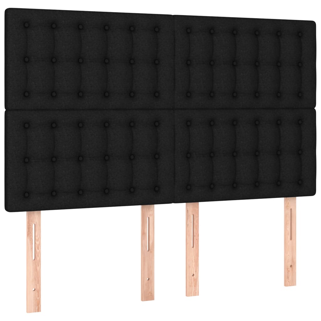 Bedframe zonder matras stof zwart 140x190 cm is nu te koop bij PeponiXL, paradijselijk wonen!