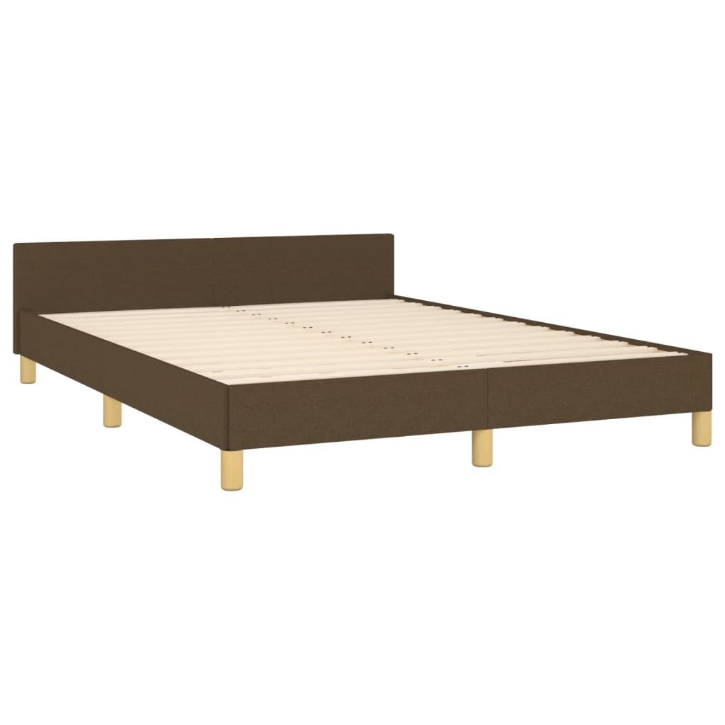 Bedframe zonder matras stof donkerbruin 140x190 cm is nu te koop bij PeponiXL, paradijselijk wonen!