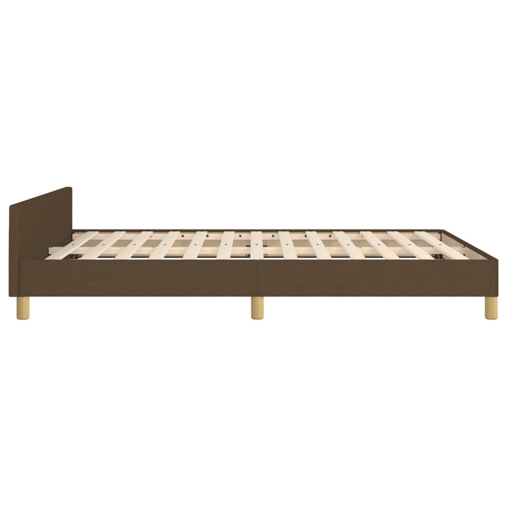 Bedframe zonder matras stof donkerbruin 140x190 cm is nu te koop bij PeponiXL, paradijselijk wonen!