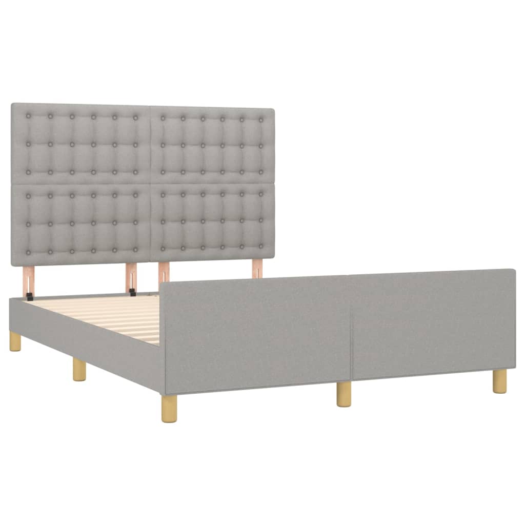 Bedframe zonder matras stof lichtgrijs 140x200 cm is nu te koop bij PeponiXL, paradijselijk wonen!