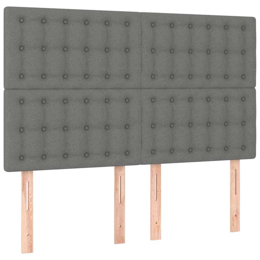 Bedframe zonder matras stof donkergrijs 140x200 cm is nu te koop bij PeponiXL, paradijselijk wonen!