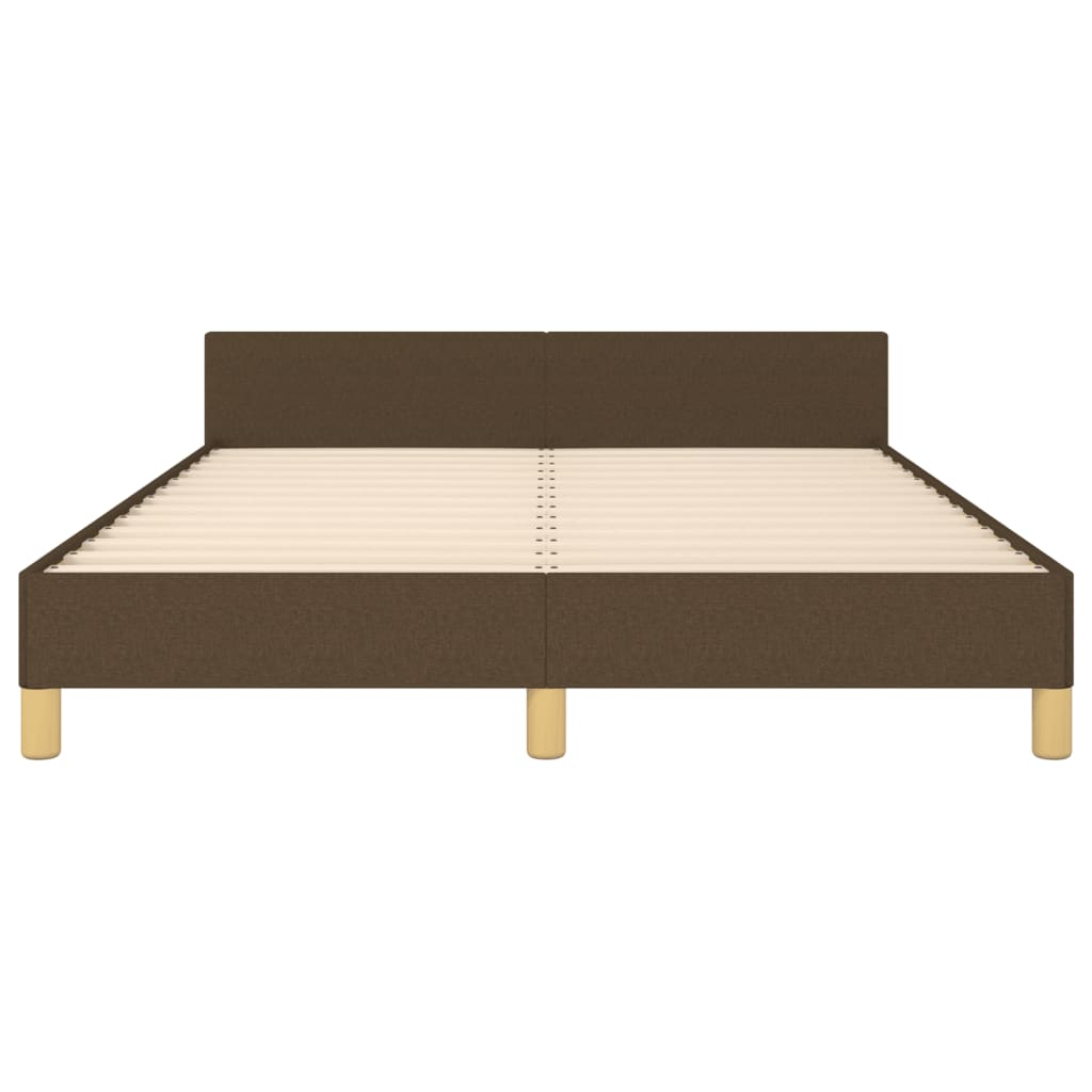 Bedframe zonder matras stof donkerbruin 140x200 cm is nu te koop bij PeponiXL, paradijselijk wonen!