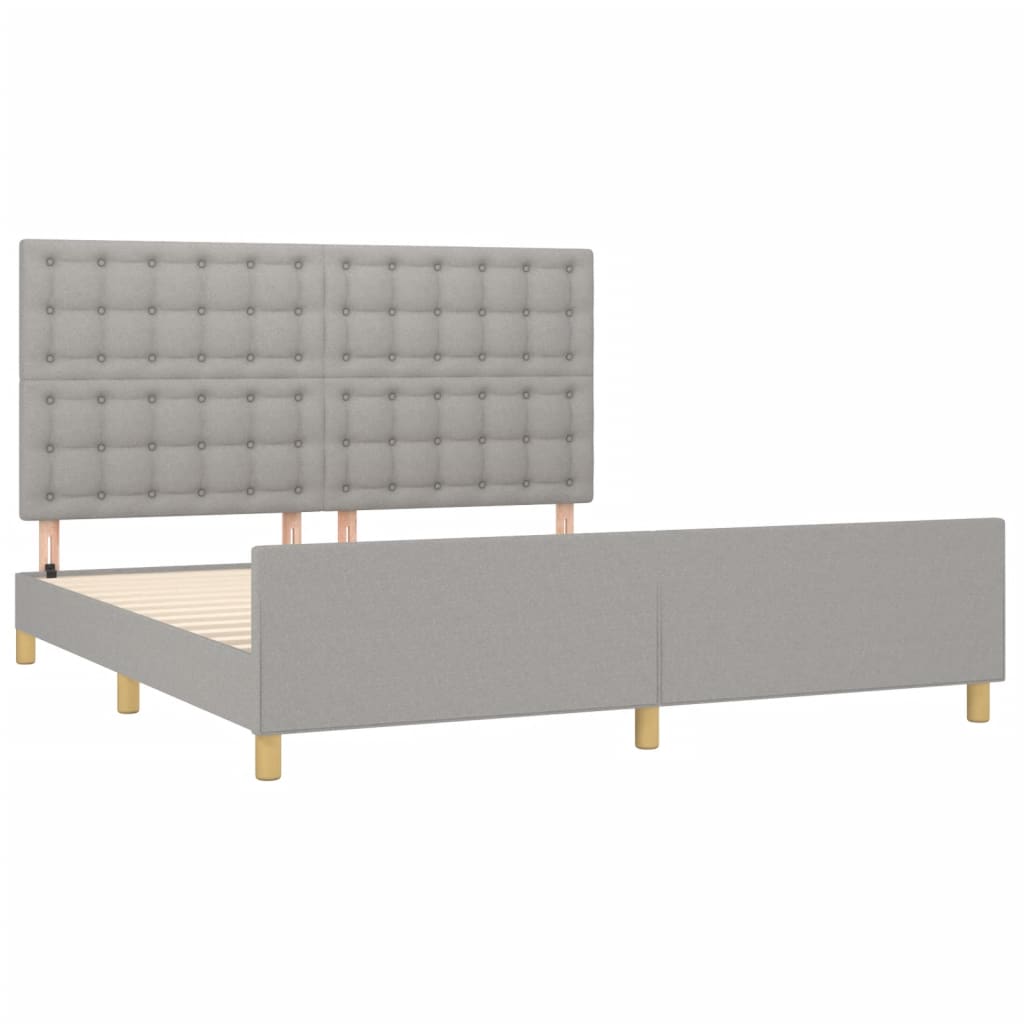 Bedframe zonder matras stof lichtgrijs 160x200 cm is nu te koop bij PeponiXL, paradijselijk wonen!