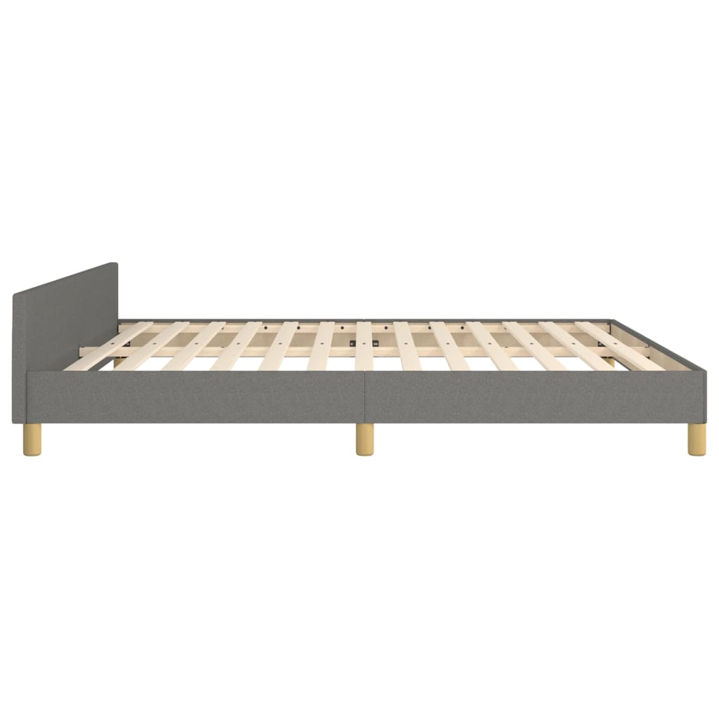Bedframe zonder matras stof donkergrijs 160x200 cm is nu te koop bij PeponiXL, paradijselijk wonen!