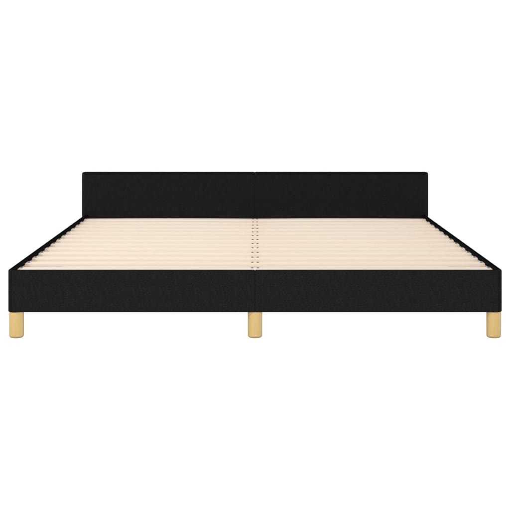 Bedframe zonder matras stof zwart 160x200 cm is nu te koop bij PeponiXL, paradijselijk wonen!