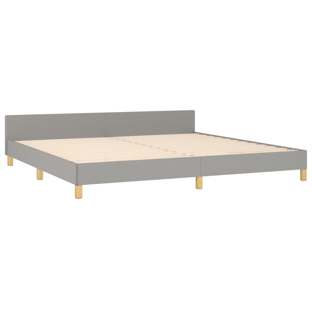 Bedframe zonder matras stof lichtgrijs 200x200 cm is nu te koop bij PeponiXL, paradijselijk wonen!