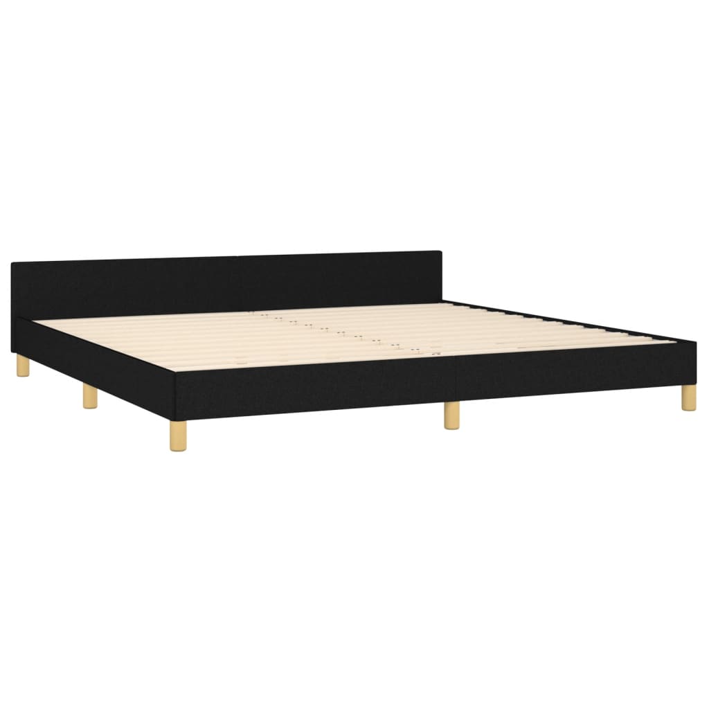 Bedframe zonder matras stof zwart 200x200 cm is nu te koop bij PeponiXL, paradijselijk wonen!