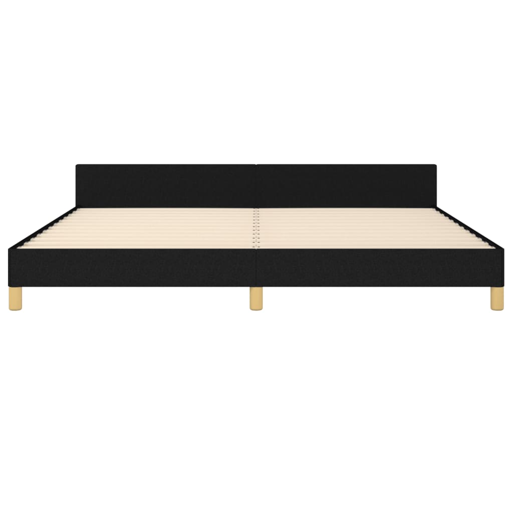 Bedframe zonder matras stof zwart 200x200 cm is nu te koop bij PeponiXL, paradijselijk wonen!