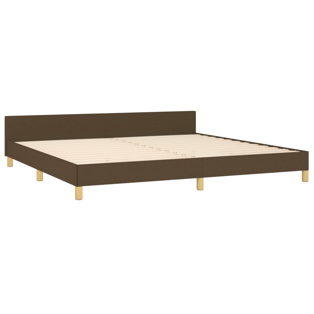 Bedframe zonder matras stof donkerbruin 200x200 cm is nu te koop bij PeponiXL, paradijselijk wonen!