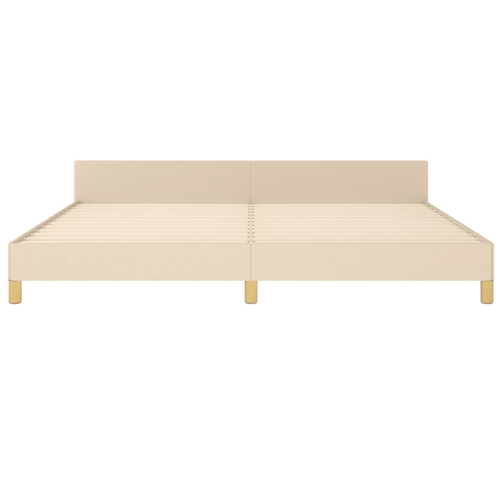 Bedframe zonder matras stof crèmekleurig 200x200 cm is nu te koop bij PeponiXL, paradijselijk wonen!