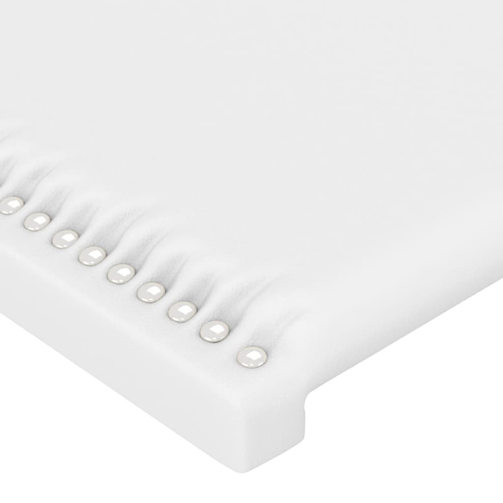 Bedframe met hoofdbord kunstleer wit 100x200 cm is nu te koop bij PeponiXL, paradijselijk wonen!