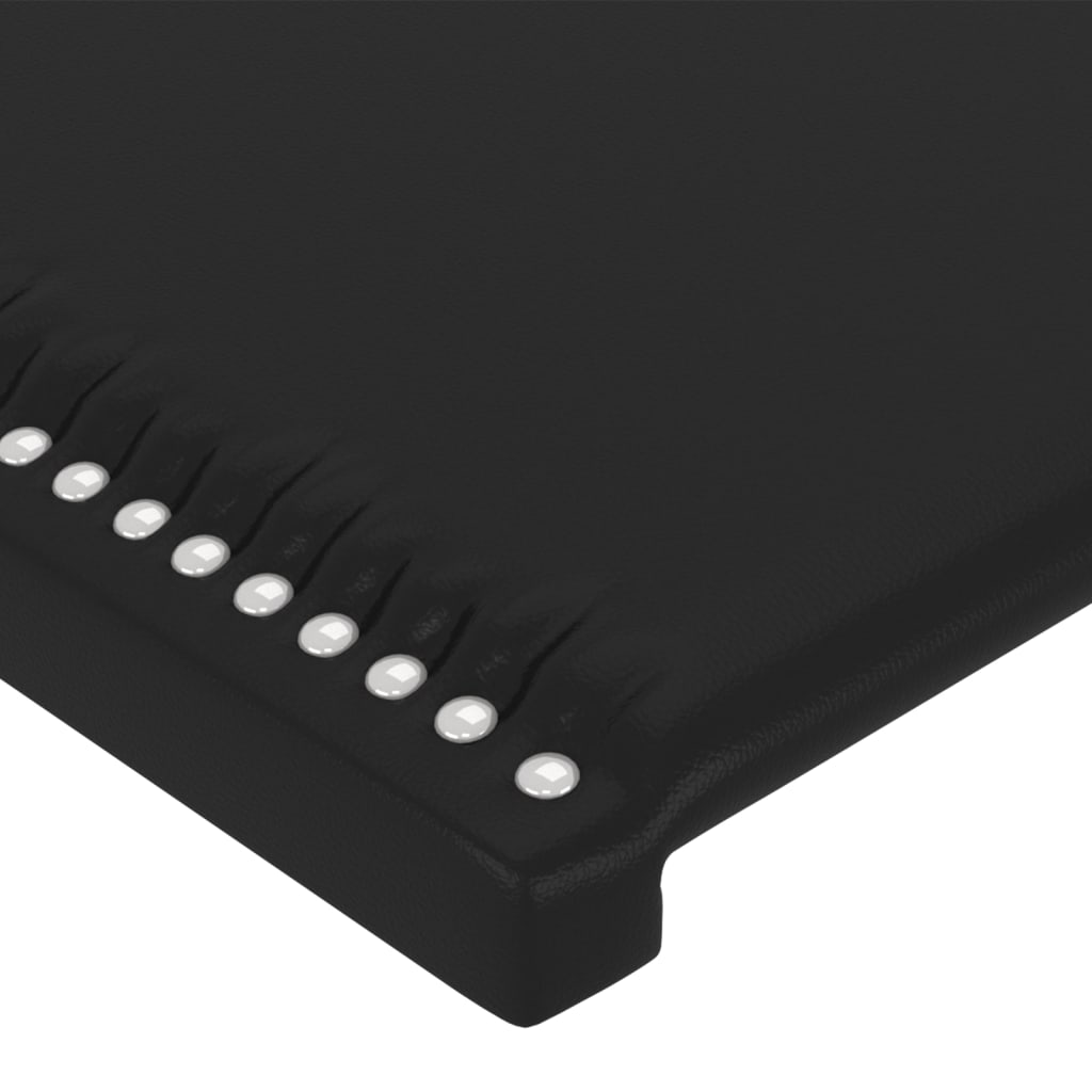 Bedframe met hoofdbord kunstleer zwart 120x200 cm is nu te koop bij PeponiXL, paradijselijk wonen!