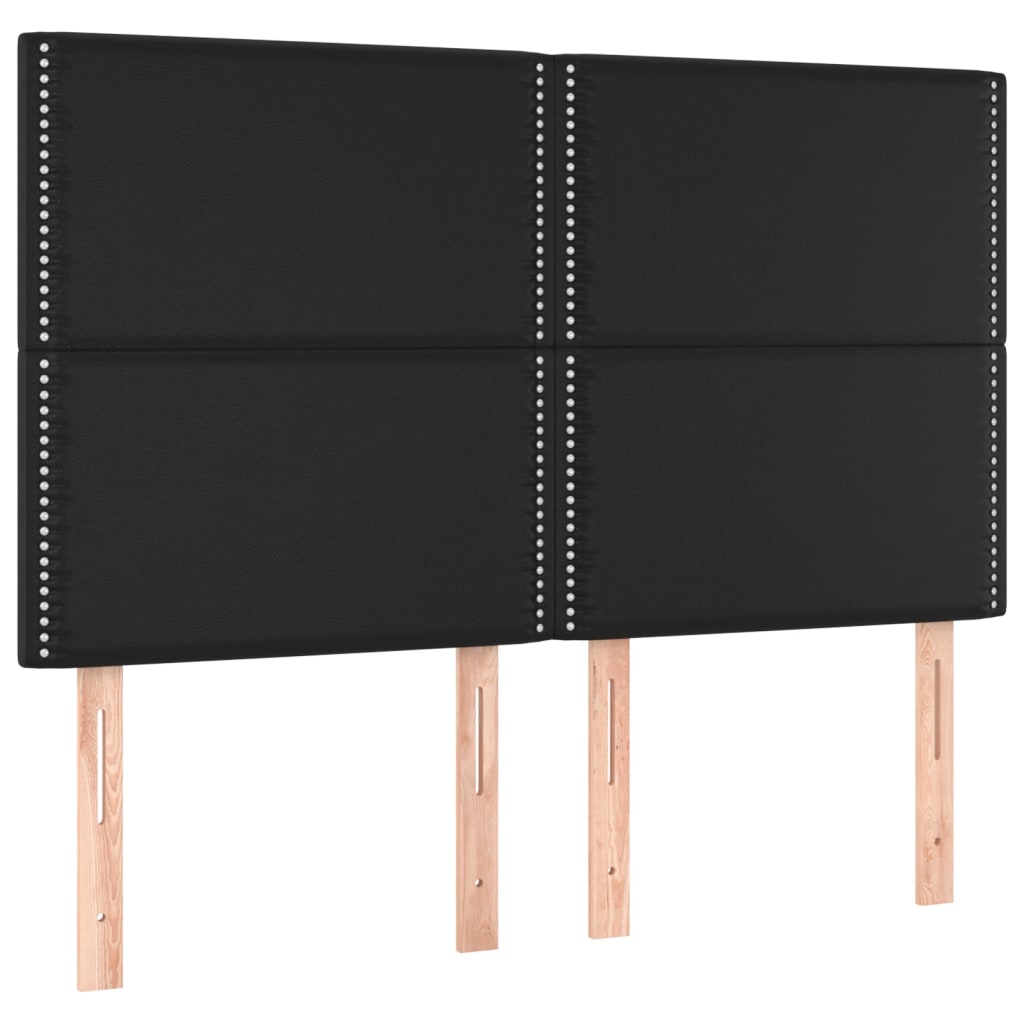 Bedframe met hoofdeind kunstleer zwart 140x190 cm is nu te koop bij PeponiXL, paradijselijk wonen!