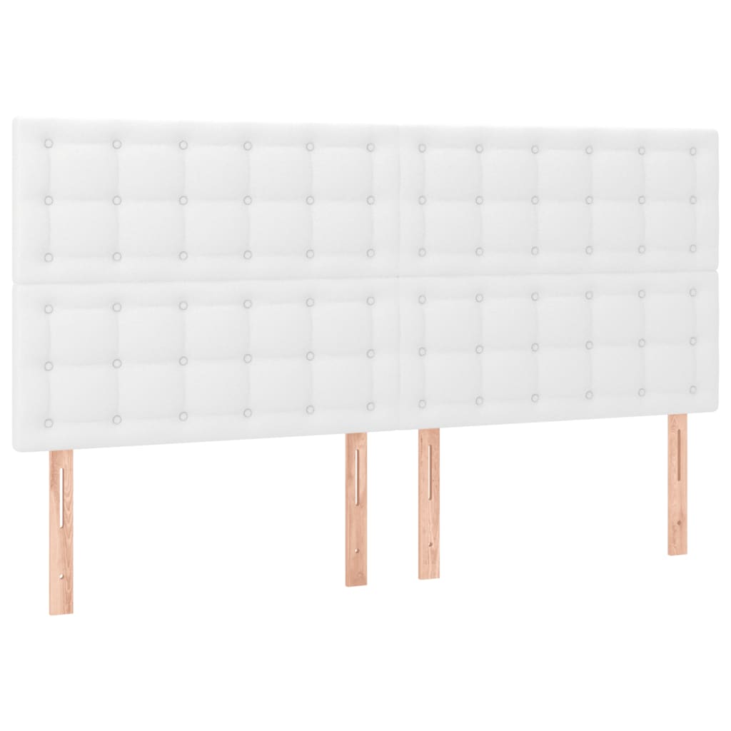 Bedframe met hoofdbord kunstleer wit 180x200 cm is nu te koop bij PeponiXL, paradijselijk wonen!