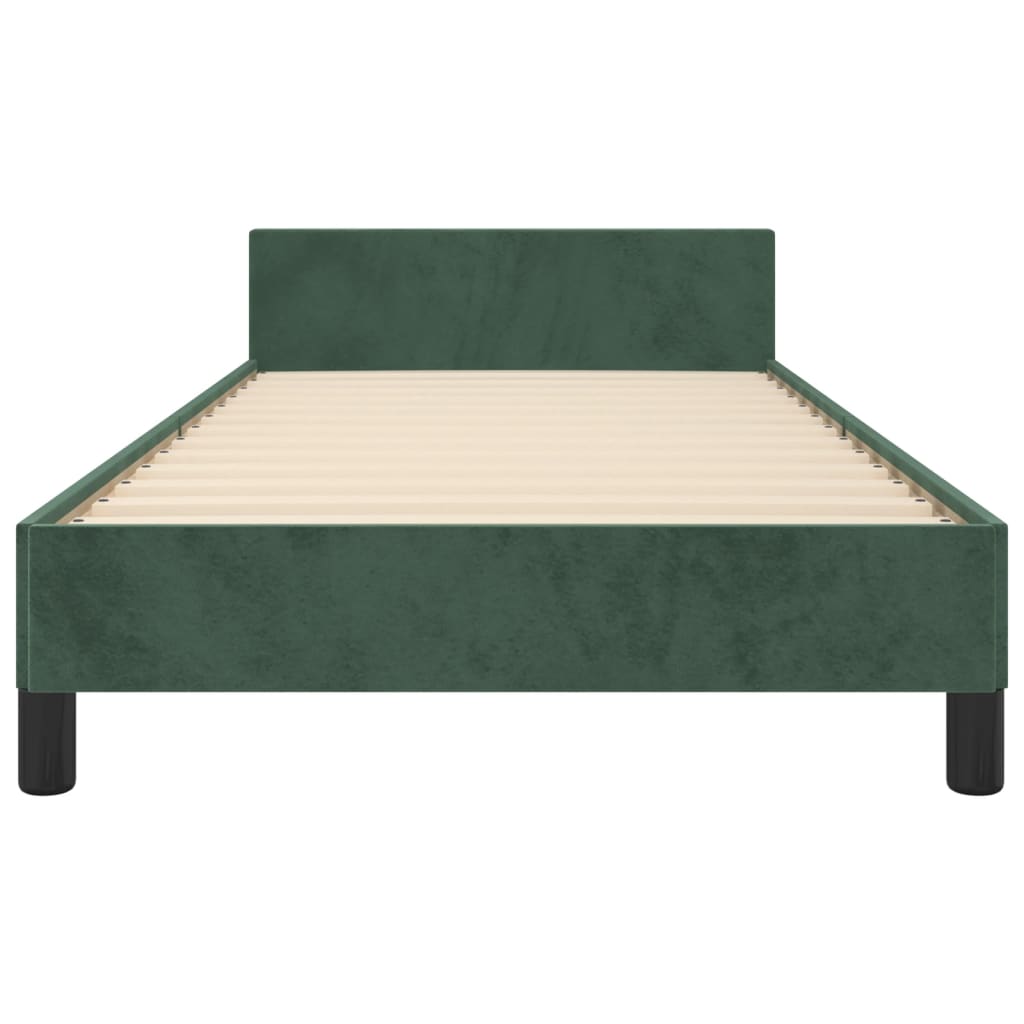 Bedframe zonder matras 80x200 cm fluweel donkergroen is nu te koop bij PeponiXL, paradijselijk wonen!