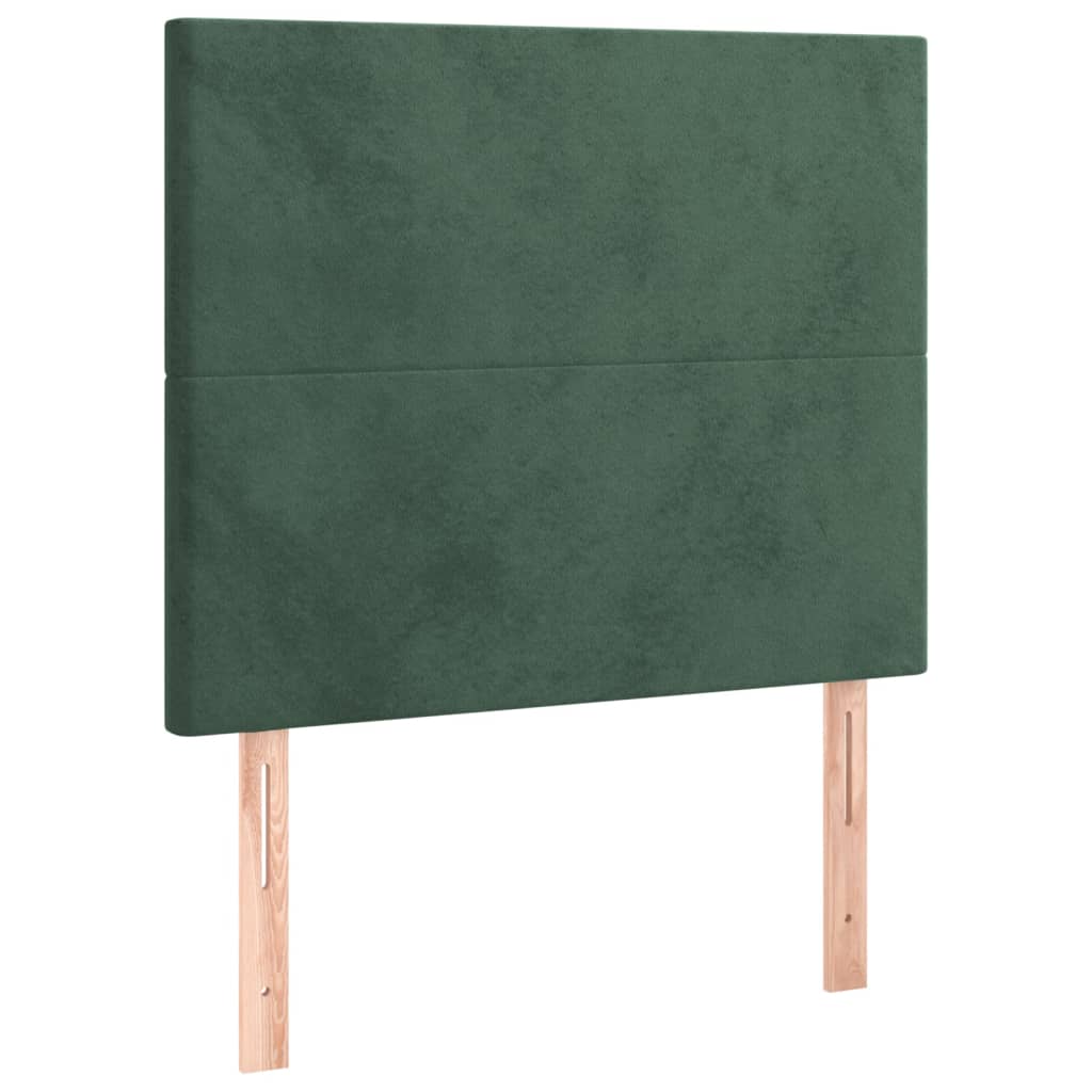 Bedframe zonder matras 90x200 cm fluweel donkergroen is nu te koop bij PeponiXL, paradijselijk wonen!