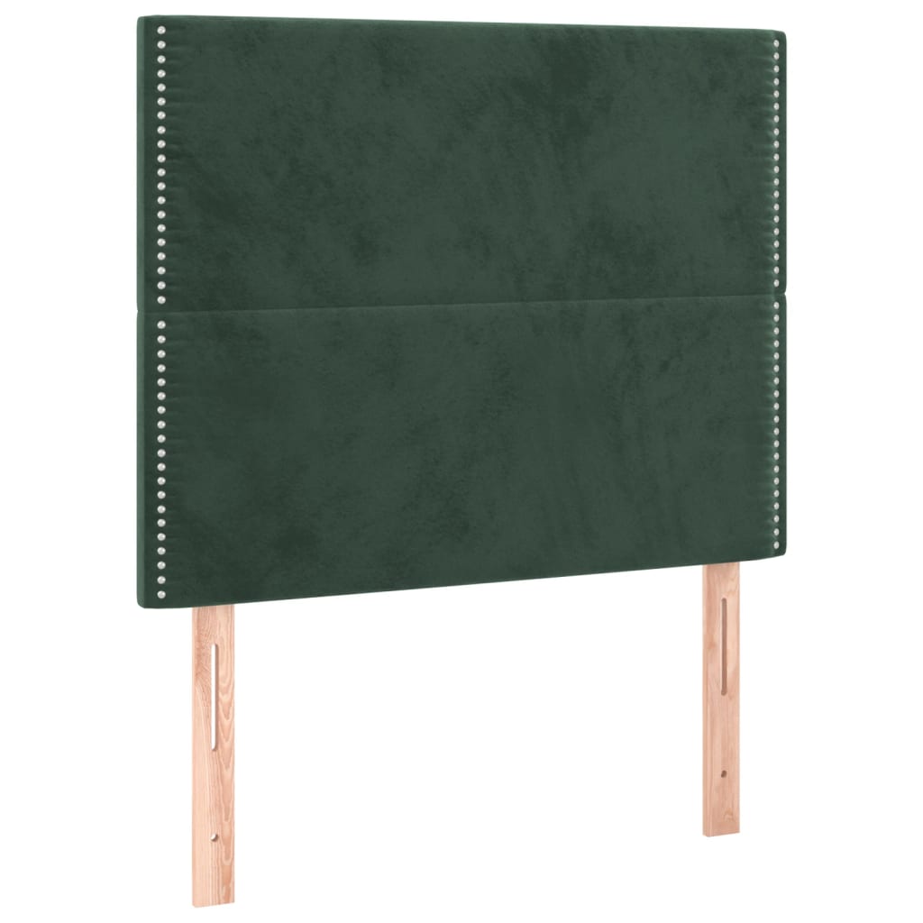 Bedframe zonder matras 90x190 cm fluweel donkergroen is nu te koop bij PeponiXL, paradijselijk wonen!