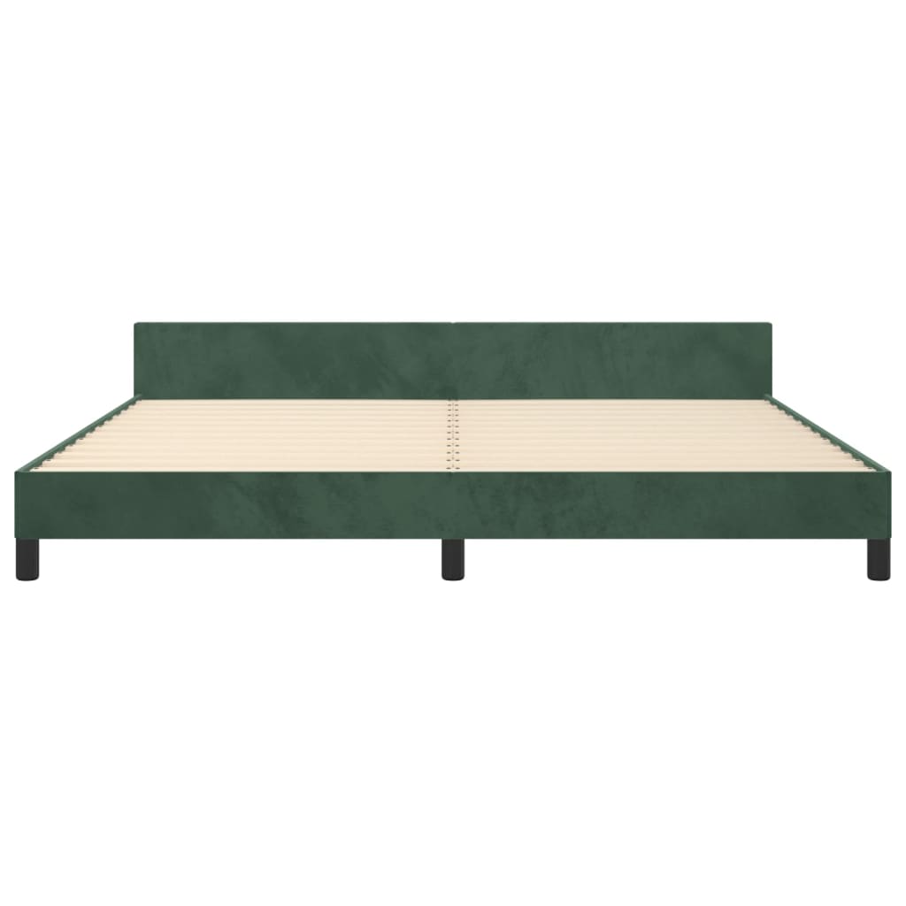 Bedframe zonder matras 200x200 cm fluweel donkergroen is nu te koop bij PeponiXL, paradijselijk wonen!