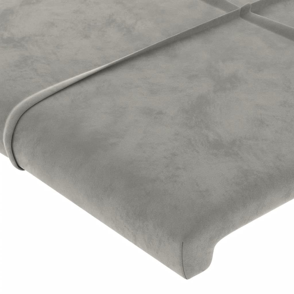 Bedframe zonder matras 90x190 cm fluweel lichtgrijs is nu te koop bij PeponiXL, paradijselijk wonen!