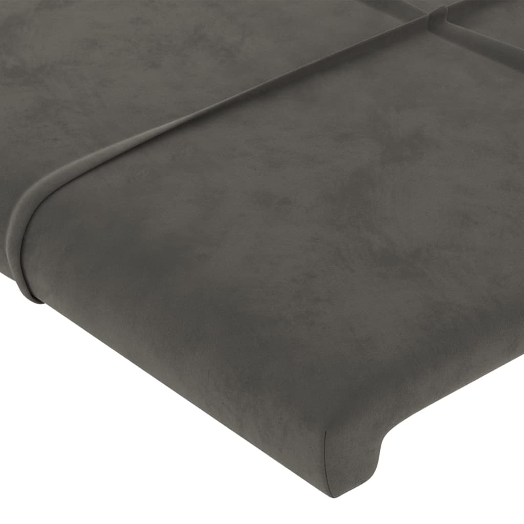 Bedframe zonder matras 120x200 cm fluweel donkergrijs is nu te koop bij PeponiXL, paradijselijk wonen!