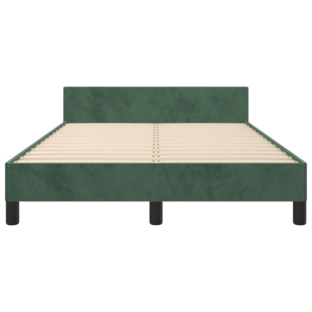 Bedframe zonder matras 120x200 cm fluweel donkergroen is nu te koop bij PeponiXL, paradijselijk wonen!