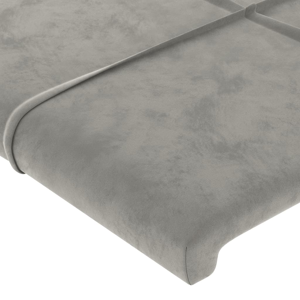 Bedframe zonder matras 160x200 cm fluweel lichtgrijs is nu te koop bij PeponiXL, paradijselijk wonen!