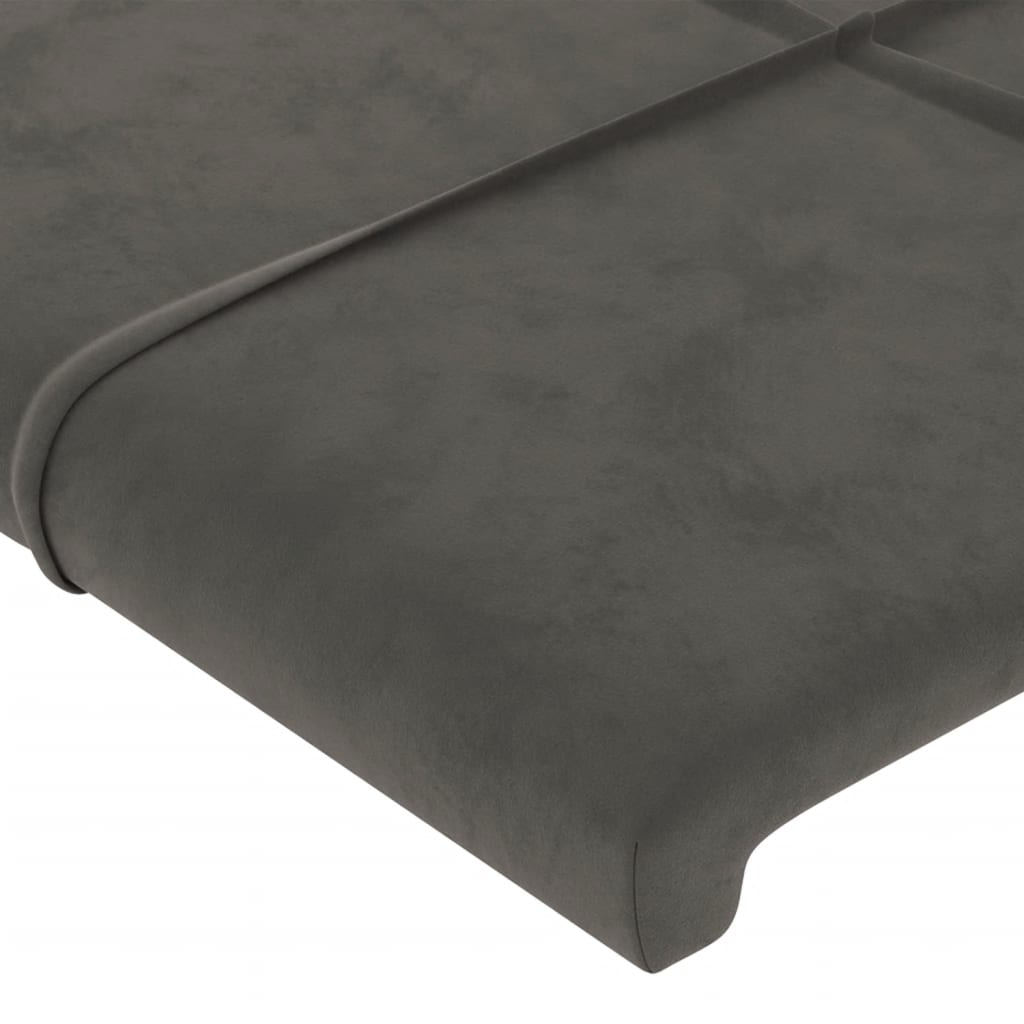 Bedframe zonder matras 160x200 cm fluweel donkergrijs is nu te koop bij PeponiXL, paradijselijk wonen!
