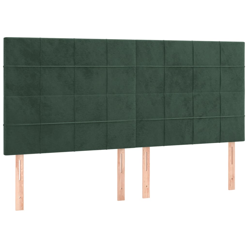 Bedframe zonder matras 200x200 cm fluweel donkergroen is nu te koop bij PeponiXL, paradijselijk wonen!