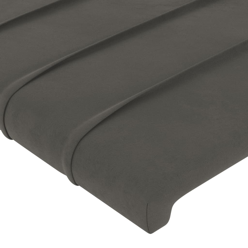 Bedframe zonder matras 120x200 cm fluweel donkergrijs is nu te koop bij PeponiXL, paradijselijk wonen!
