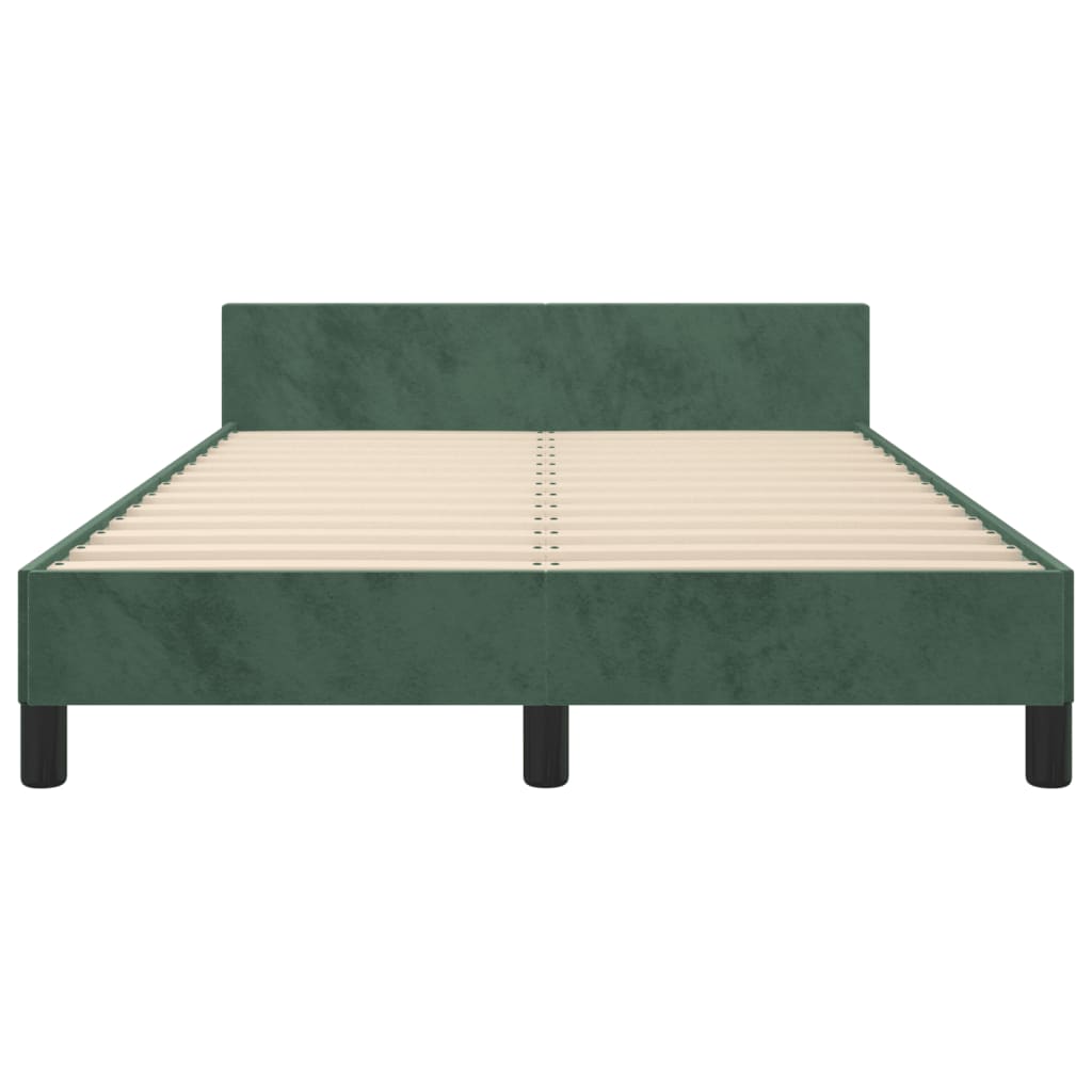 Bedframe zonder matras 120x200 cm fluweel donkergroen is nu te koop bij PeponiXL, paradijselijk wonen!