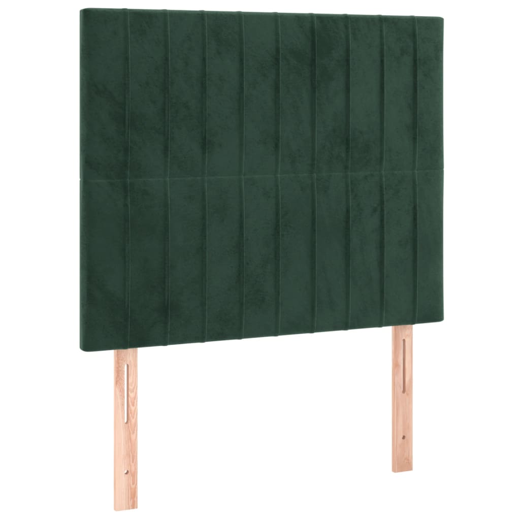 Bedframe zonder matras 90x190 cm fluweel donkergroen is nu te koop bij PeponiXL, paradijselijk wonen!