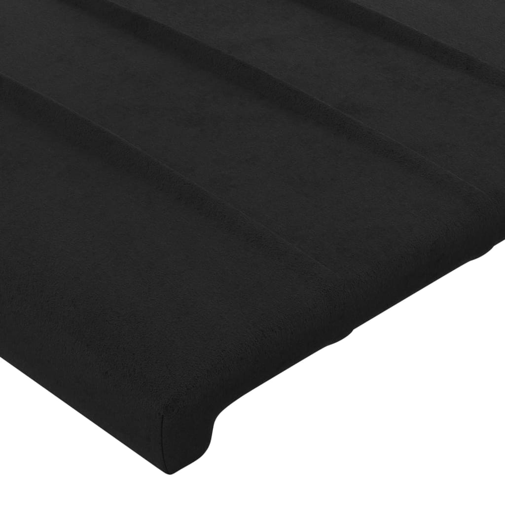 Bedframe met hoofdeinde fluweel zwart 90x200 cm is nu te koop bij PeponiXL, paradijselijk wonen!