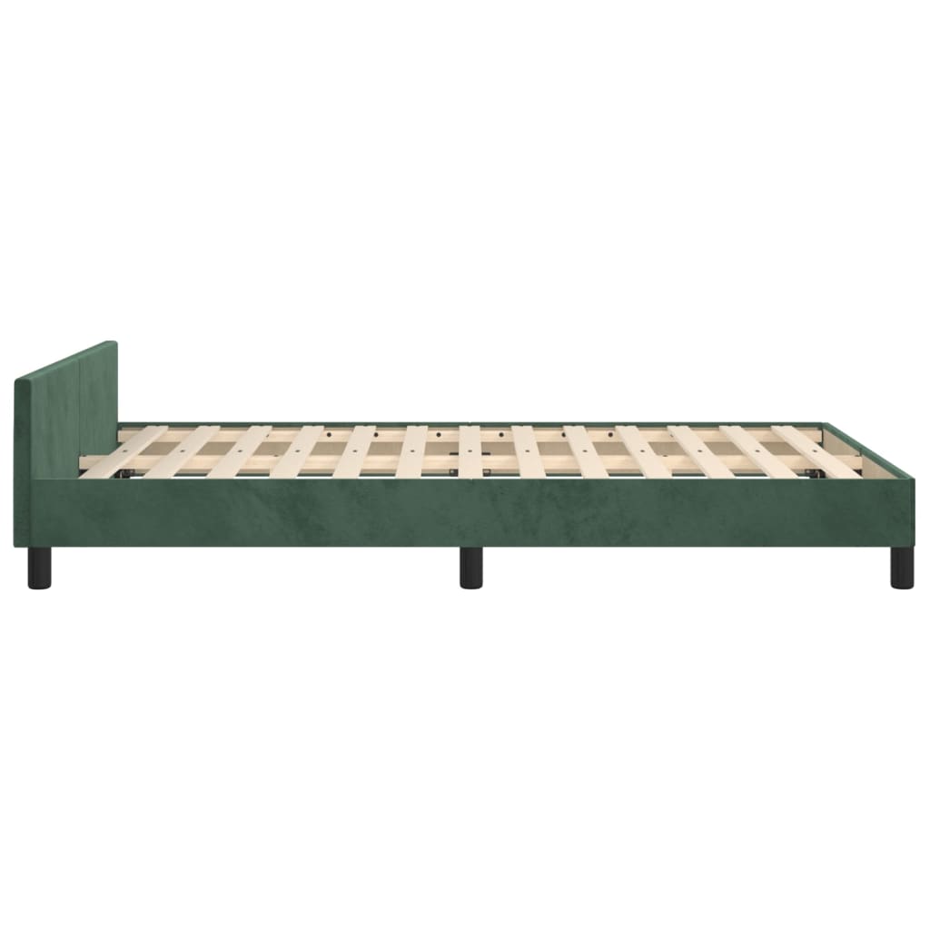 Bedframe zonder matras 120x200 cm fluweel donkergroen is nu te koop bij PeponiXL, paradijselijk wonen!