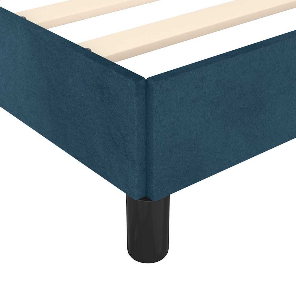 Bedframe zonder matras 160x200 cm fluweel donkerblauw
